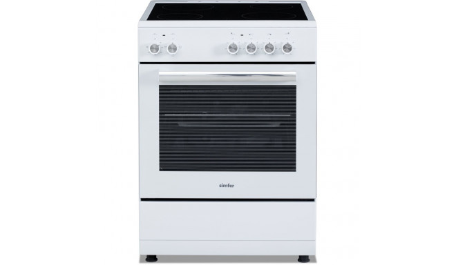 Simfer 6043SEDBB 62 l elektriline ahi manuaalne mehaaniline juhtimine kõrgus 90 cm laius 60 cm valge
