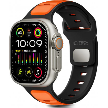 Tech-Protect kellarihm IconBand Line Apple Watch 44/45/46/49mm, must/oranž