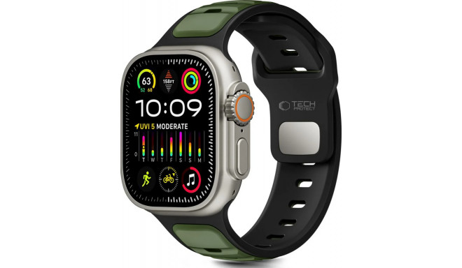 Tech-Protect watch strap IconBand Line Apple Watch 44/45/46/49mm, black/green