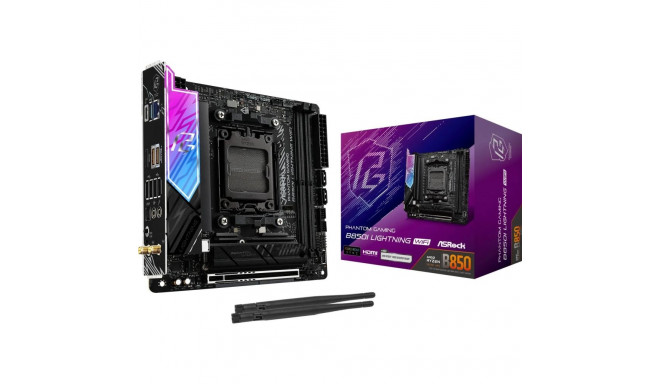 Asrock Phantom Gaming B850I Lightning WiFi AMD AM5 mini ITX emaplaat