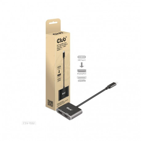 I/O HUB USB-C DP/HDMI/CSV-1552 CLUB3D