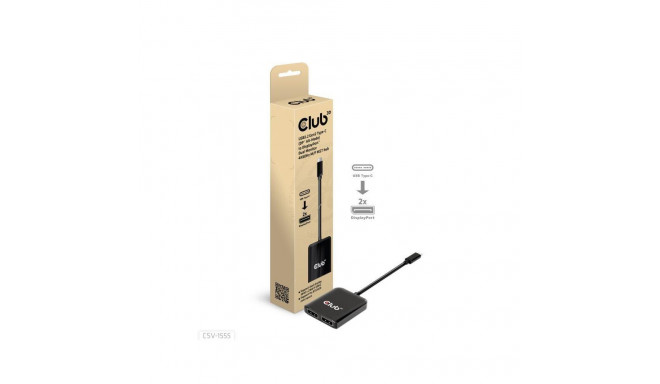 I/O HUB USB-C TO DP DUAL/CSV-1555 CLUB3D