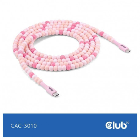 CABLE USB-C TO USB-C/PINK CAC-3010 CLUB3D