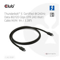 CABLE USB-C THUNDERBOLT 1M/M/M CAC-2501 CLUB3D