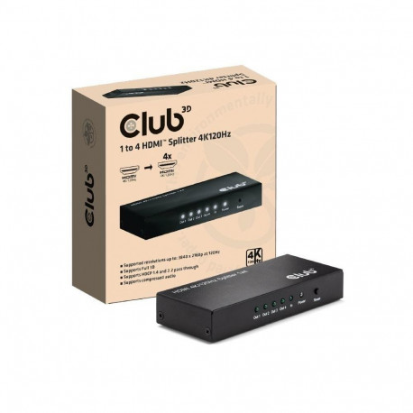 I/O VIDEO SPLITTER HDMI 4PORT/4K 120HZ CSV-1385 CLUB3D