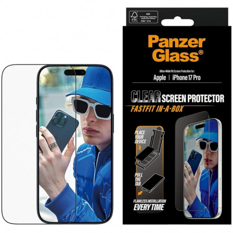 Kaitseklaas PanzerGlass iPhone 17 Pro UWF Fastfit in-a-box