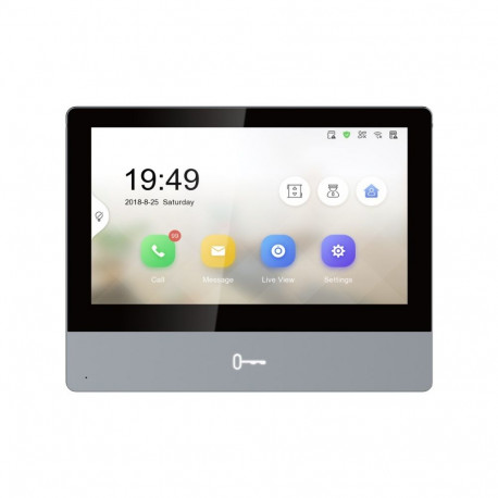 Video Intercom System - Hikvision DS-KH8350-WTE1 7" Touchscreen PoE Black