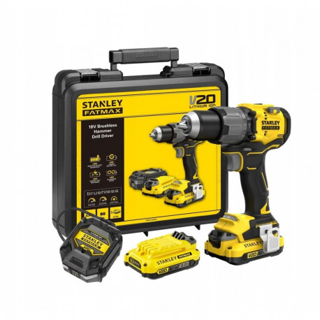 Power Tool - STANLEY SFMCD725D2K 18V Cordless Drill/Driver 80 N⋅m 2000 RPM