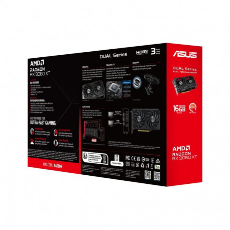 Graphics Card - ASUS Dual RX 9060 XT 16GB GDDR6 3250MHz 7680x4320