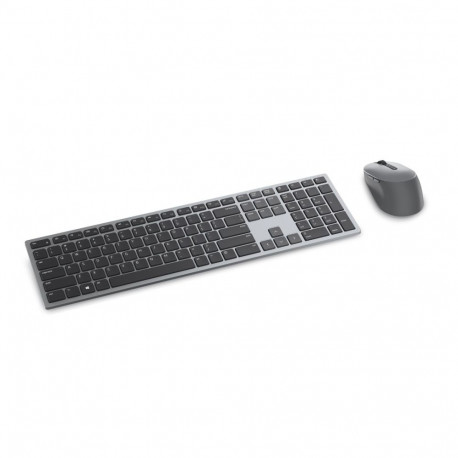 Keyboard and Mouse Set - Dell KM7321W Wireless Bluetooth QWERTY 7-Button Optical Grey