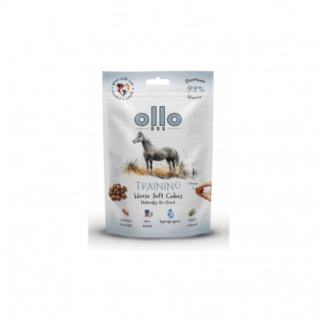 Dog Treat - OLLO Air Dried Horse Cubes Grain-Free Hypoallergenic 80g