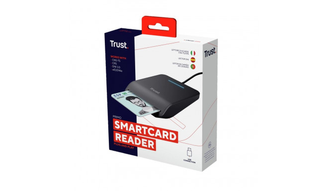 Card Reader - Trust Primo Smart Card Reader USB 2.0 with 1m Cable Black