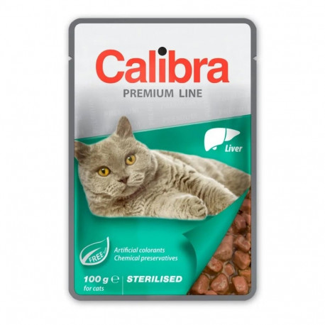 Cat Food - CALIBRA Cat Premium Sterilised Liver Wet Food 100g Gluten-Free