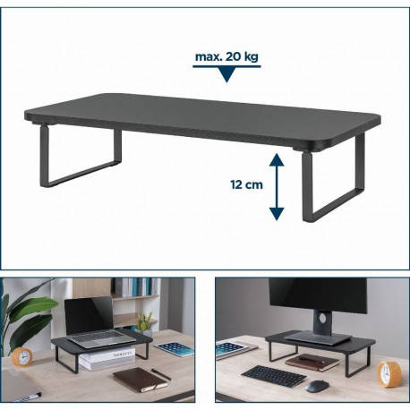 Monitor Mount - Gembird MS-TABLE-03 Freestanding Desk Stand 20kg Black