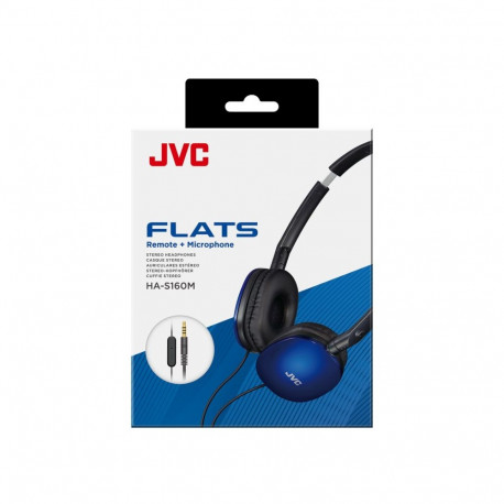 Headphones - JVC HA-S160M 1.2m Wired, 32Ω, 103dB, 12-24000Hz Blue