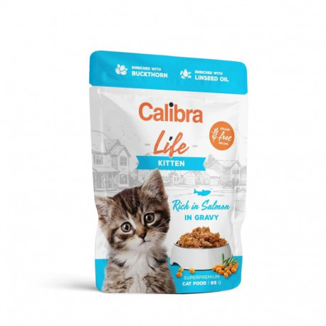 Cat Food - CALIBRA Cat Life Kitten Salmon in Gravy 85g