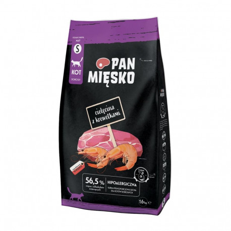 Cat Food - PAN MIĘSKO Veal with Shrimps Dry Food 1.6kg