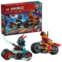 Toy Set - LEGO NINJAGO 71838 Kai's Motorcycle Speed Race 79 Elements 2 Minifigures