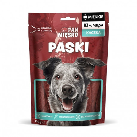 Dog Treat - PAN MIĘSKO Stripes Duck 100g Hypoallergenic, Grain-Free