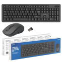 Keyboard and Mouse Set - SAVIO KB-03 Wireless USB QWERTY Full-size Black