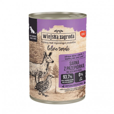 Dog Food - Wiejska Zagroda Roe Deer & Quail Wet Food 400g