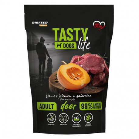 Dog Food - BIOFEED Tasty Dogs Life Deer Wet Food 500g Grain-Free