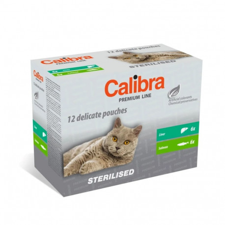 Cat Food - CALIBRA Cat Premium Sterilised Wet 12x100g Gluten-Free Grain-Free