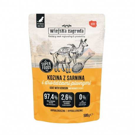 Dog Food - WIEJSKA ZAGRODA Goat & Venison Wet Food 500g Grain-Free