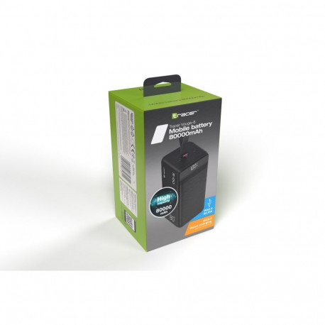 Power Bank - Tracer Vouge-8 80000mAh QC+PD 22.5W Black