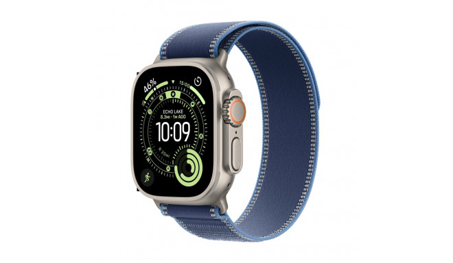 Apple Watch Ultra 3 GPS + Cellular 49mm Natural Titanium Case with Blue/Bright Blue Trail Loop - M/L