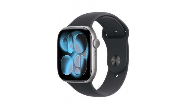 Apple Watch Series 11 GPS + Cellular 46mm Space Grey Aluminium Case with Black Sport Band - S/M