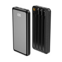 Forever power bank TB-411 ALLin1 10000 mAh with cables USB-C + Lightning + microUSB black Forever power bank TB-411 ALLin1 10000 mAh with cables USB-C + Lightning + microUSB black