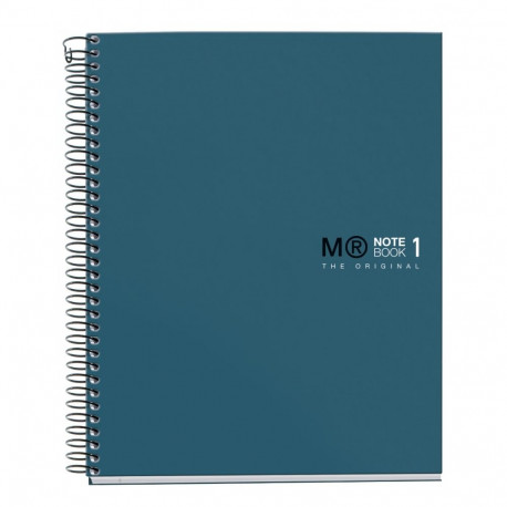 Kaustik A5 80l 5x5 ruut spiraal 2-ne augustus,  kartong kaaned CALM OCEAN Miquelrius