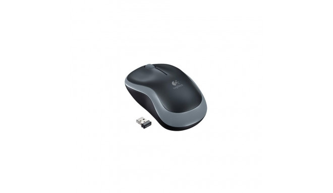 Logitech M185 Wireless Mouse, RF Wireless, 1000 DPI, Black/Grey