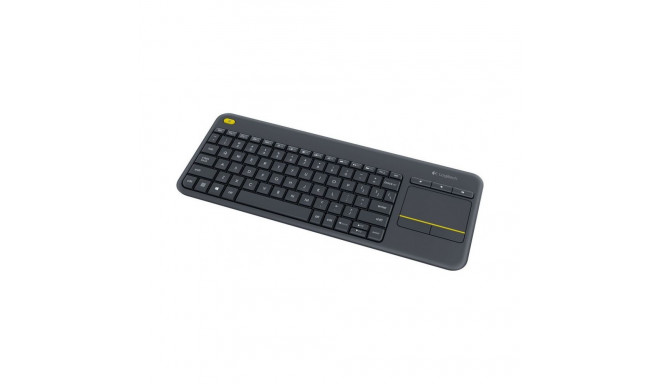Logitech K400 Plus Touch Wireless Keyboard, RF Wireless, US, Black