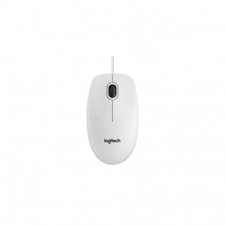 Logitech B100 Wired Mouse, USB Type-A, Optical, 800 DPI, White