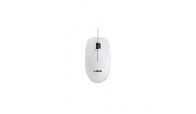 Logitech B100 Wired Mouse, USB Type-A, Optical, 800 DPI, White