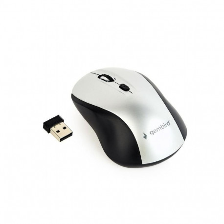 Gembird MOUSE USB OPTICAL WRL BLACK/SILVER MUSW-4B-02-BS