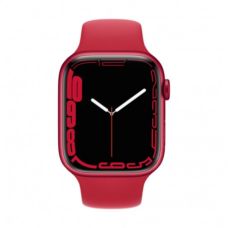 Apple Watch Series 7 GPS, 45mm (PRODUCT)RED Aluminium Case with Sport Band - Regular (PRODUCT) Red