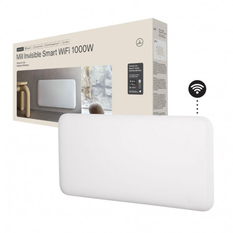 Mill Invisible Smart WiFi Heater | PA1000WIFI4 | Panel Heater | 1000 W | Suitable for rooms up to 12