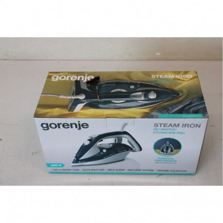 GORENJE SALE OUT. SIH2800TQC Steam Iron, Water tank 0,4 L, Continuous steam 35 g/min, Turquoise/Whit