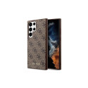 Guess Guess GUHCS23LG4GFBR S23 Ultra S918 brown/brown hard case 4G Metal Gold Logo