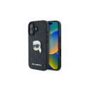 Karl Lagerfeld Karl Lagerfeld Monogram Karl Head Pin iPhone 16 Case - Black