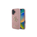 Guess Guess Fixed Glitter Big 4G iPhone 16 Case - Pink