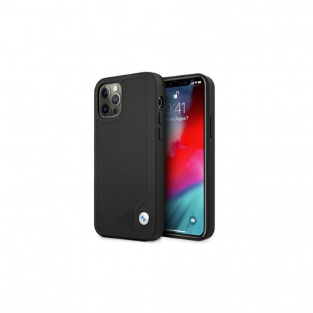 BMW BMW Leather Deboss Case for iPhone 12 / iPhone 12 Pro - Black