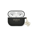 Guess Guess GUAP2LECG4K case for AirPods Pro 2 cover - black Liquid Silicone Glitter Triangle Charm