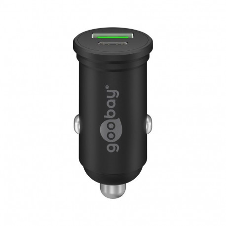 Goobay 61739 Dual-USB Car Fast Charger USB-C PD, 45 W