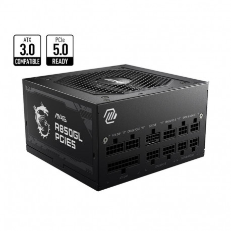 MSI Power Supply||850 Watts|Efficiency 80 PLUS GOLD|PFC Active|MAGA850GLPCIE5