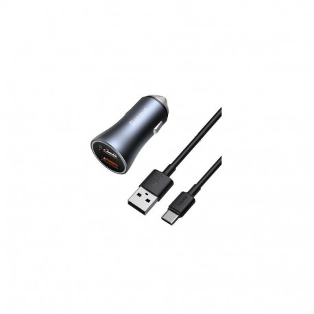 Baseus Contactor Pro fast car charger 2x USB 40 W Quick Charge SCP FCP AFC + USB cable - USB Type C 