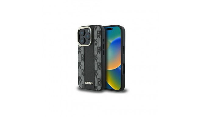 DKNY Apple DKNY Checkered Pattern Magsafe iPhone 16 Pro Max Case - Black